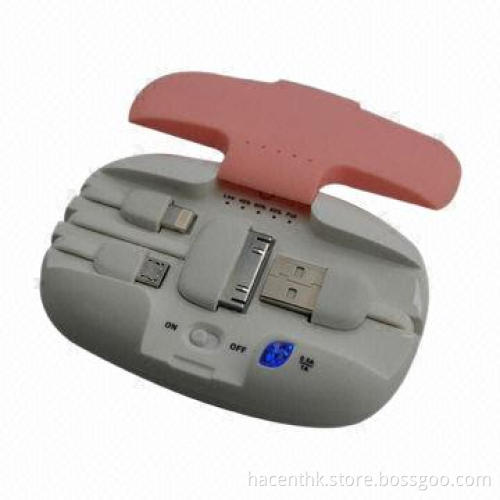 Built-in Cable 4,500mAh Power Bank for iPhone 4/5/Micro Port Mobile Phones